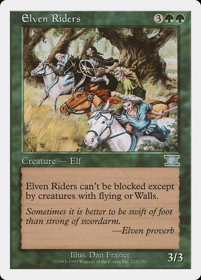 1999 Classic Sixth Edition Elven Riders #225 uncommon card image