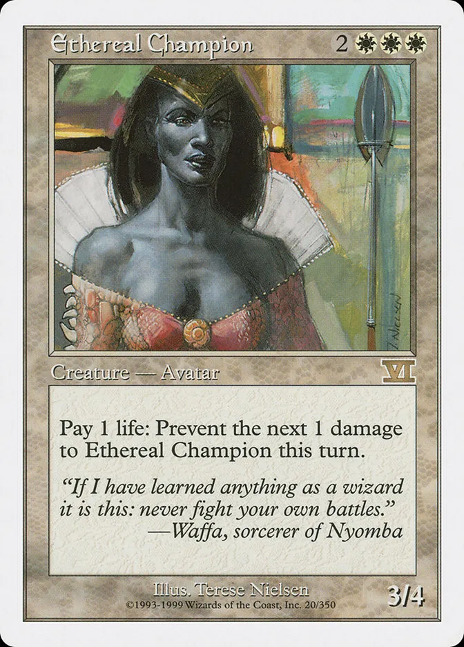 1999 Classic Sixth Edition Ethereal Champion rare #20 rare card image