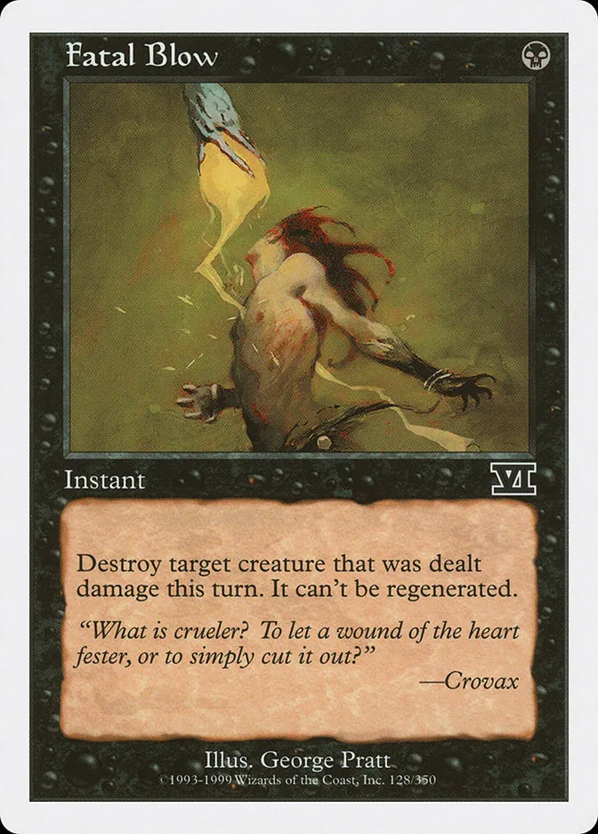 1999 Classic Sixth Edition Fatal Blow common #128 common card image