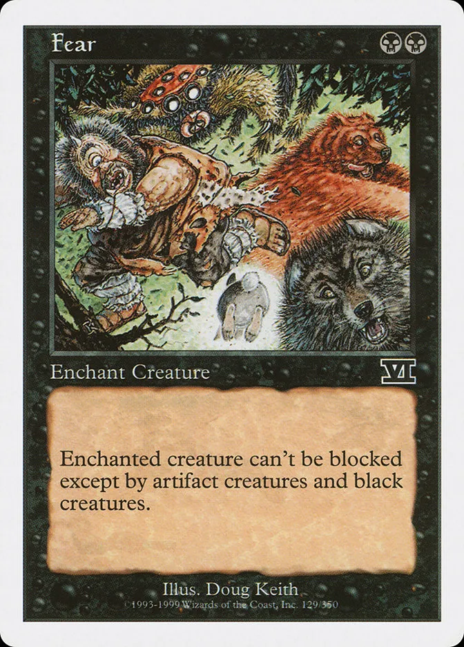1999 Classic Sixth Edition Fear common #129 common card image