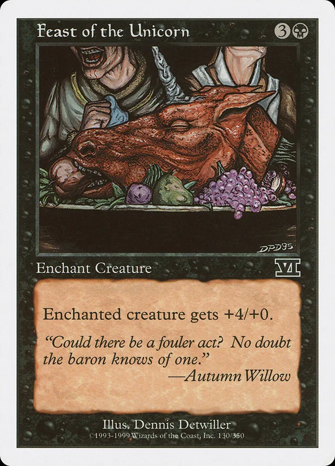 1999 Classic Sixth Edition Feast of the Unicorn common #130 common card image