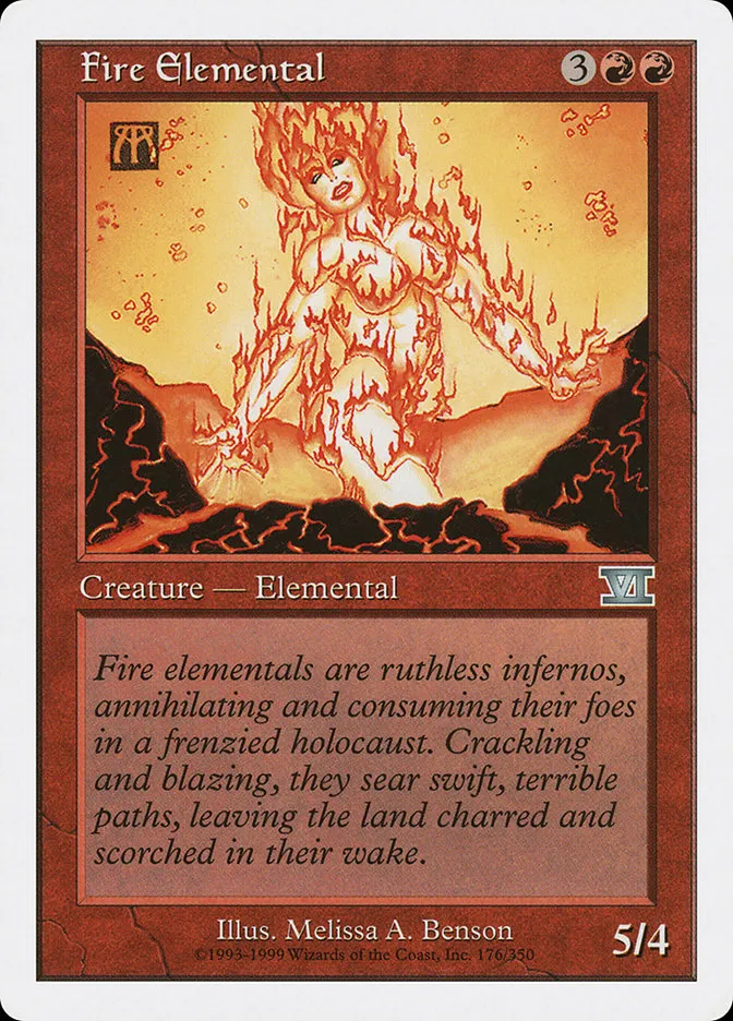 1999 Classic Sixth Edition Fire Elemental uncommon #176 uncommon card image