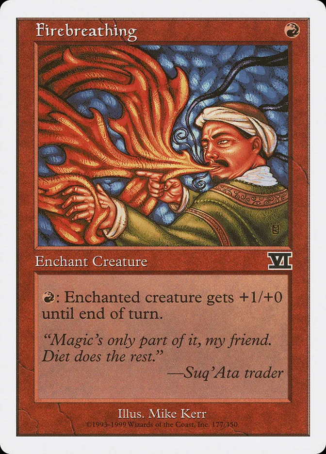 1999 Classic Sixth Edition Firebreathing common #177 common card image