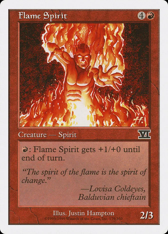 1999 Classic Sixth Edition Flame Spirit #179 common card image