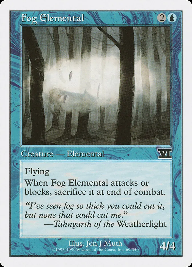 1999 Classic Sixth Edition Fog Elemental common #69 common card image