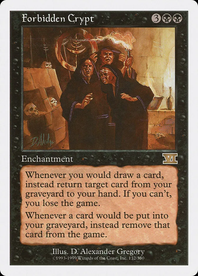 1999 Classic Sixth Edition Forbidden Crypt rare #132 rare card image