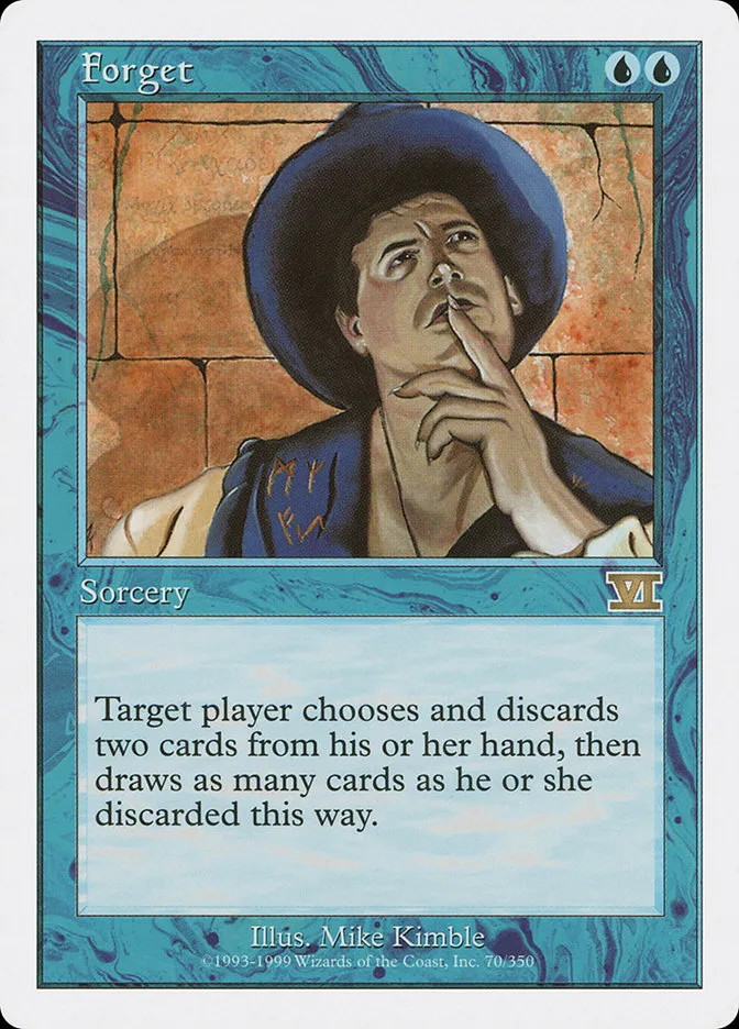 1999 Classic Sixth Edition Forget rare #70 rare card image