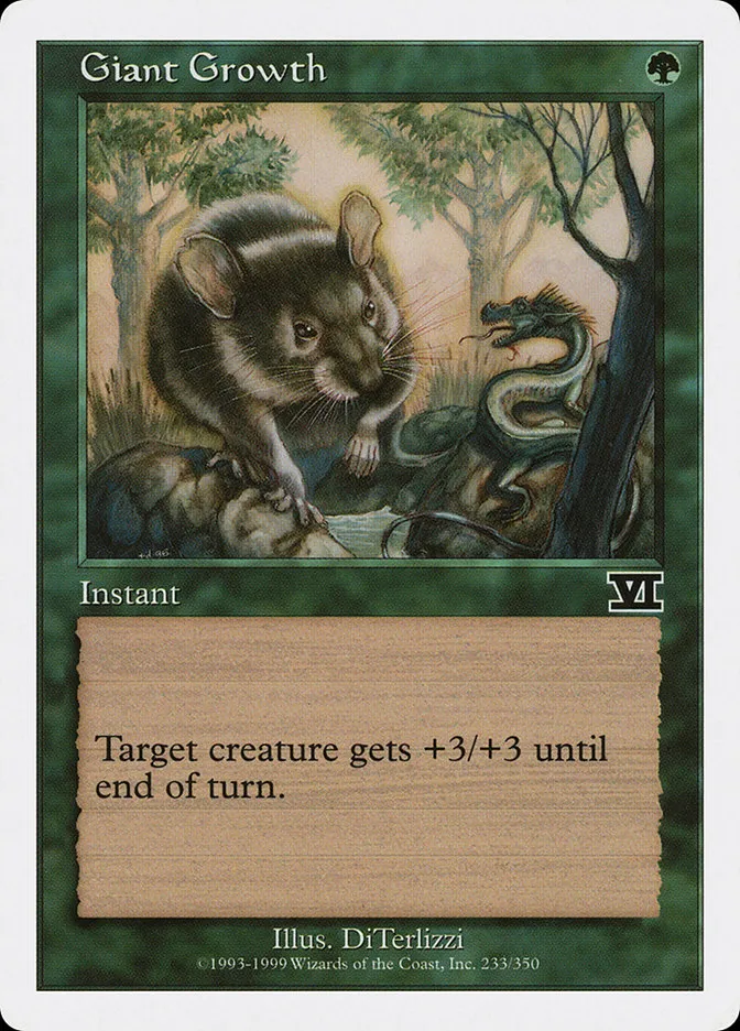1999 Classic Sixth Edition Giant Growth #233 common card image