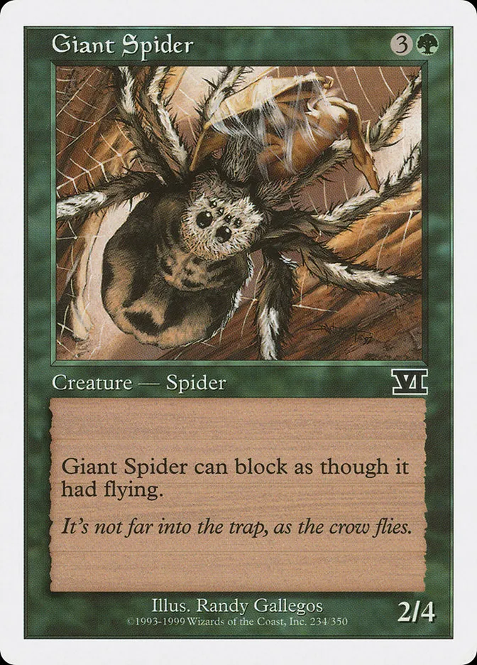 1999 Classic Sixth Edition Giant Spider common #234 common card image