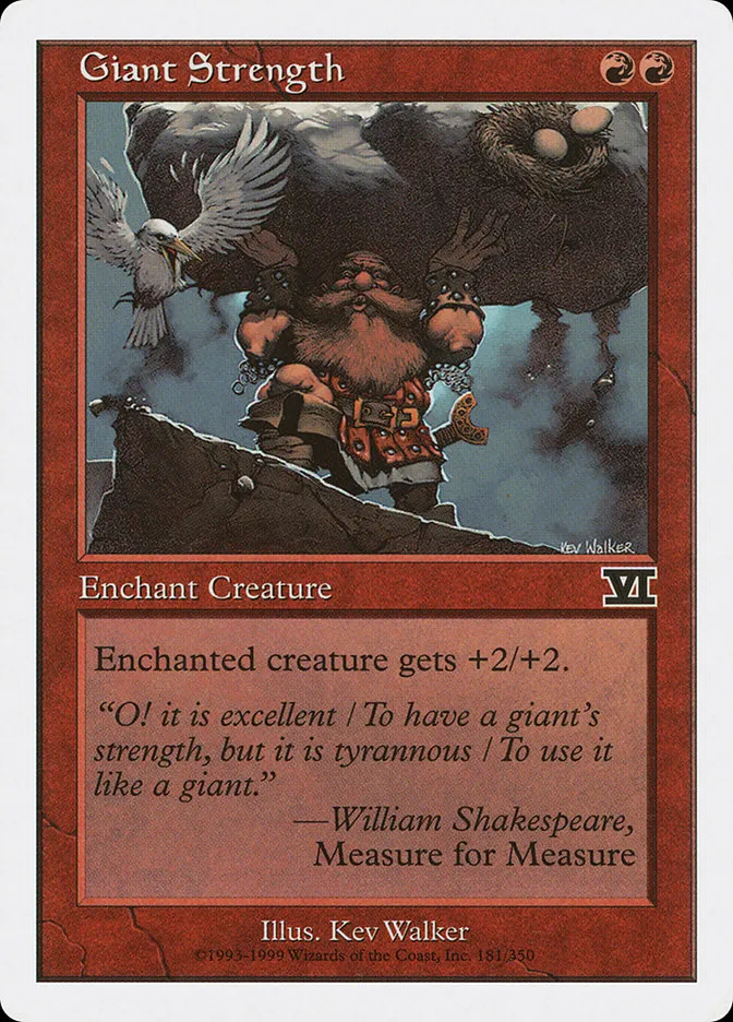 1999 Classic Sixth Edition Giant Strength #181 common card image