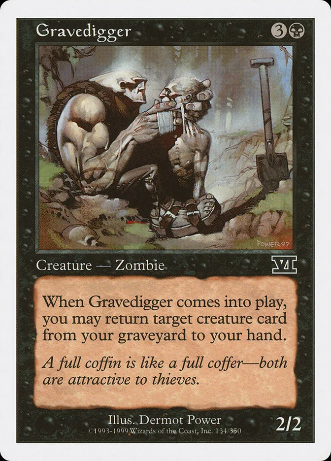 1999 Classic Sixth Edition Gravedigger common #134 common card image