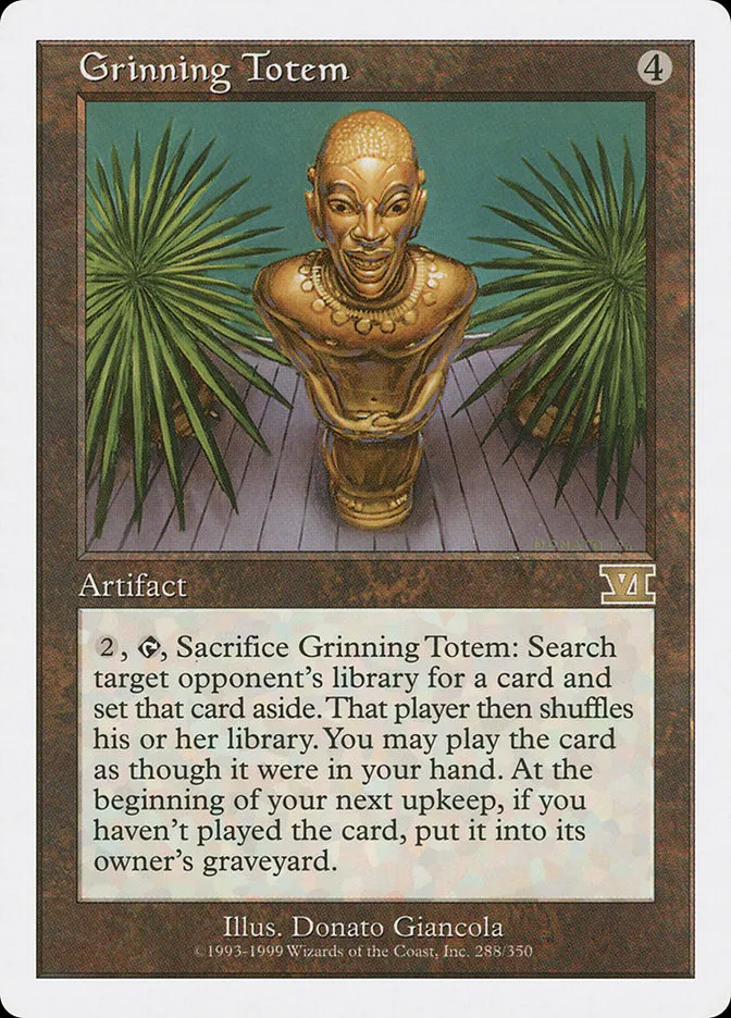 1999 Classic Sixth Edition Grinning Totem #288 rare card image