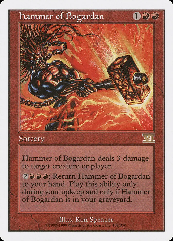 1999 Classic Sixth Edition Hammer of Bogardan #188 rare card image