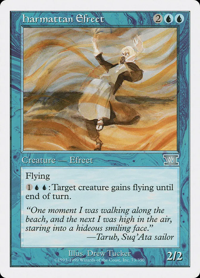 1999 Classic Sixth Edition Harmattan Efreet uncommon #73 uncommon card image