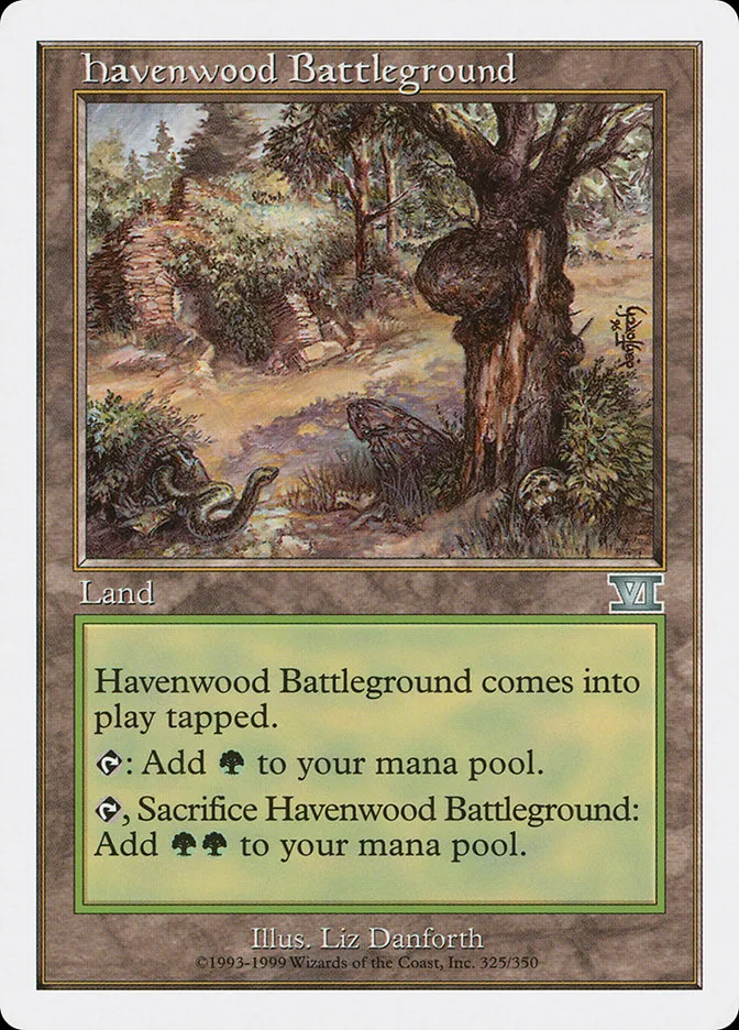 1999 Classic Sixth Edition Havenwood Battleground uncommon #325 uncommon card image