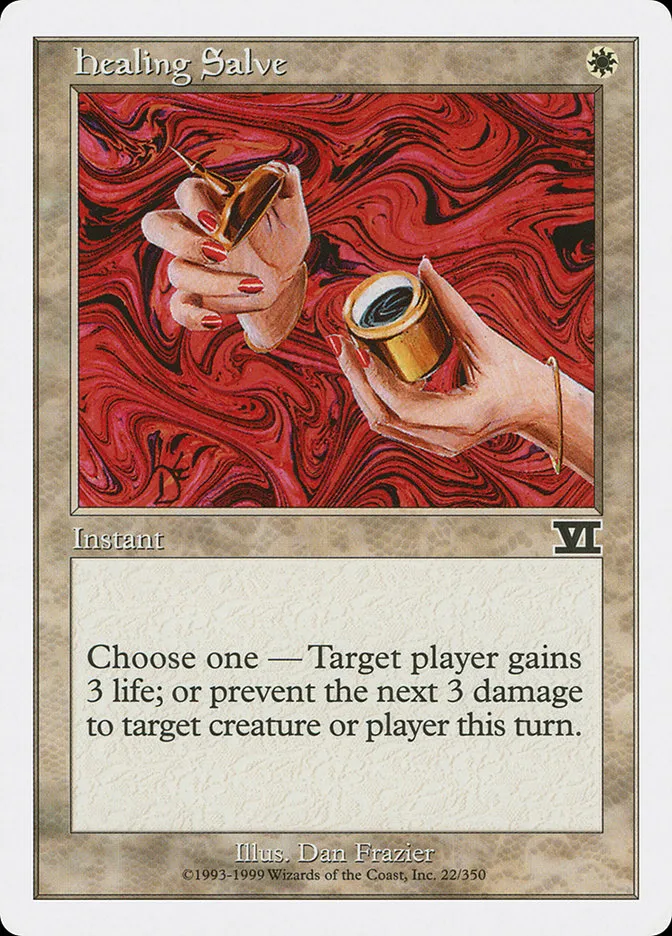 1999 Classic Sixth Edition Healing Salve common #22 common card image