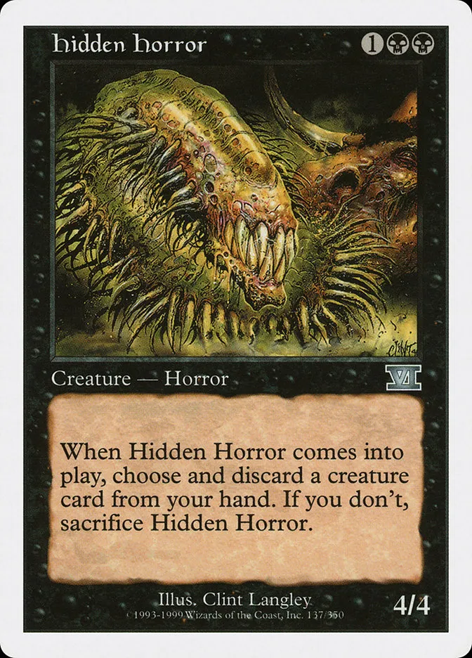1999 Classic Sixth Edition Hidden Horror uncommon #137 uncommon card image
