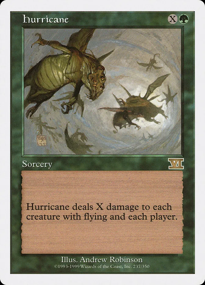 1999 Classic Sixth Edition Hurricane rare #237 rare card image