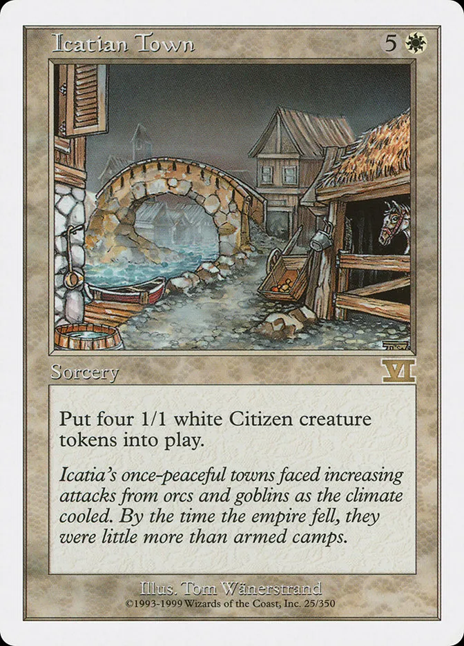 1999 Classic Sixth Edition Icatian Town rare #25 rare card image