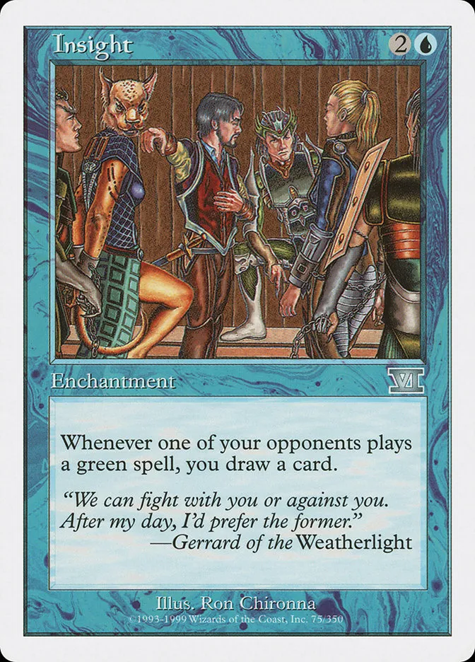 1999 Classic Sixth Edition Insight uncommon #75 uncommon card image