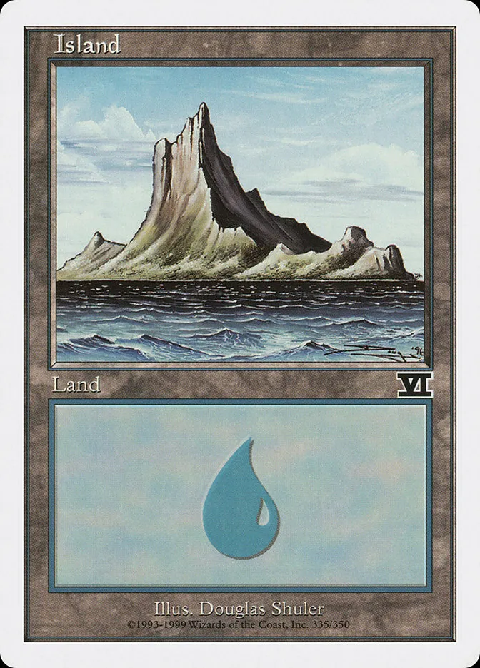 1999 Classic Sixth Edition Island common #335 common card image