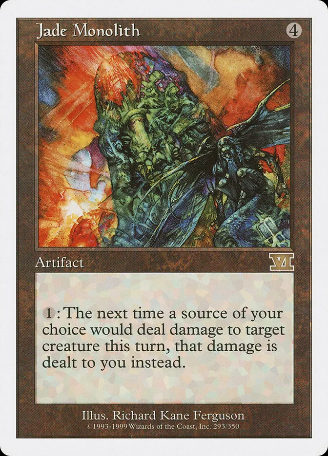 1999 Classic Sixth Edition Jade Monolith rare #293 rare card image