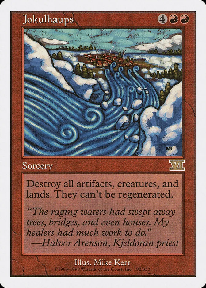 1999 Classic Sixth Edition Jokulhaups rare #192 rare card image