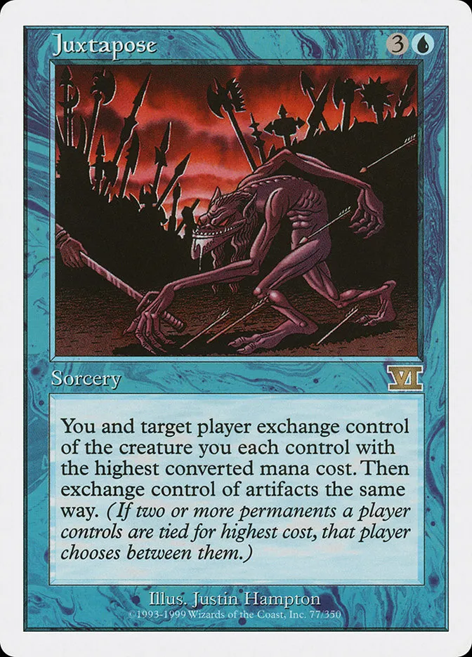 1999 Classic Sixth Edition Juxtapose rare #77 rare card image