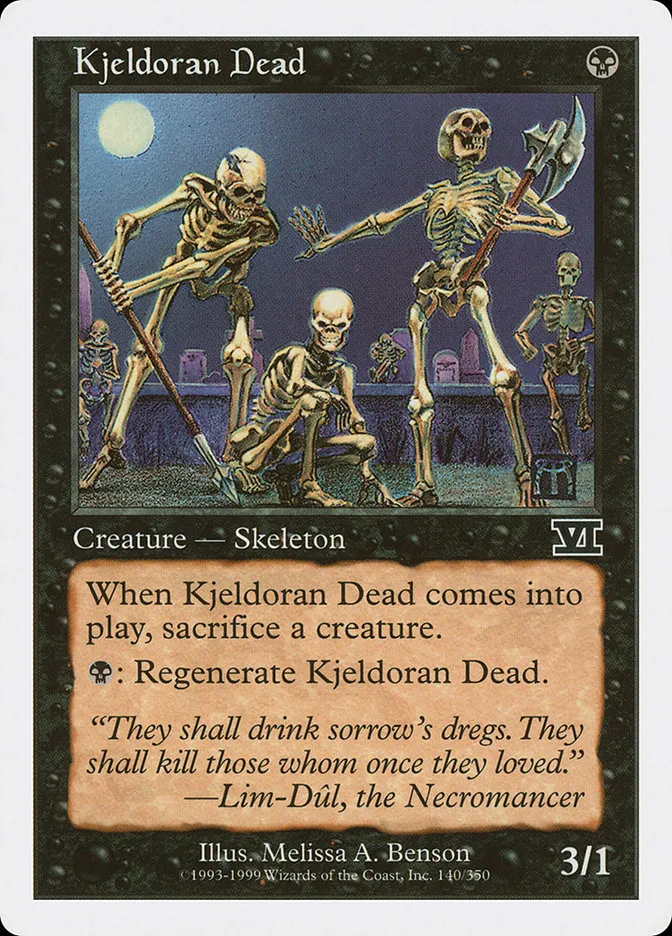 1999 Classic Sixth Edition Kjeldoran Dead common #140 common card image