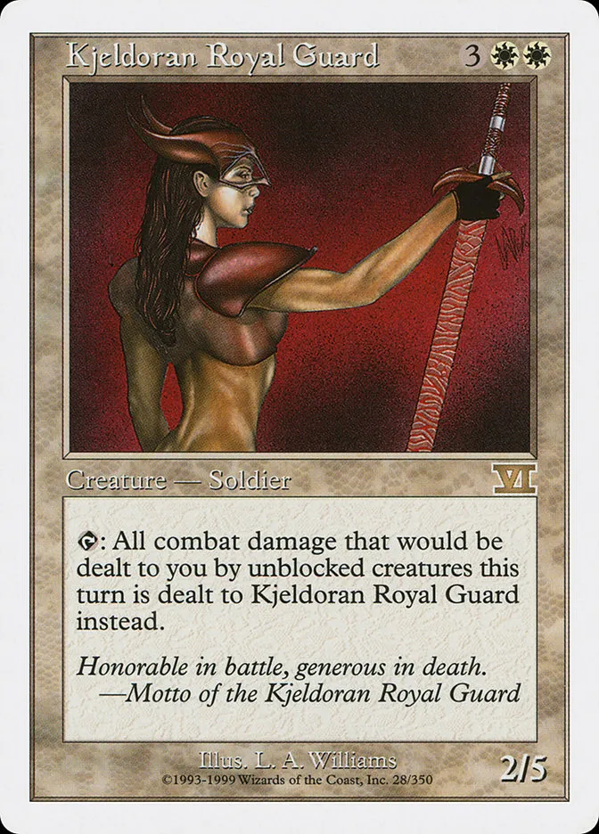 1999 Classic Sixth Edition Kjeldoran Royal Guard rare #28 rare card image
