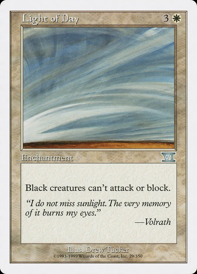 1999 Classic Sixth Edition Light of Day uncommon #29 uncommon card image