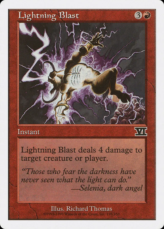 1999 Classic Sixth Edition Lightning Blast common #193 common card image