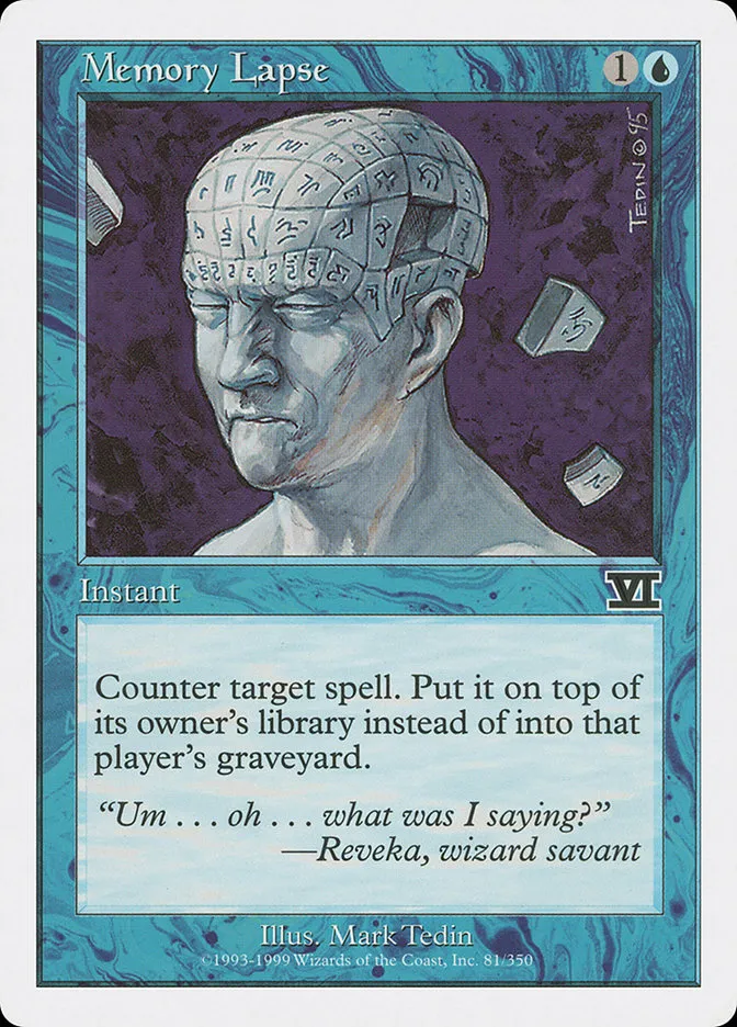 1999 Classic Sixth Edition Memory Lapse common #81 common card image