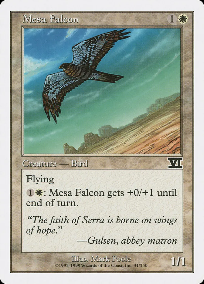 1999 Classic Sixth Edition Mesa Falcon common #31 common card image