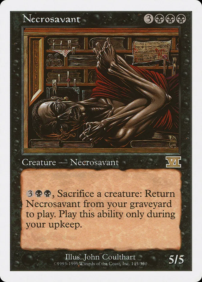 1999 Classic Sixth Edition Necrosavant rare #145 rare card image