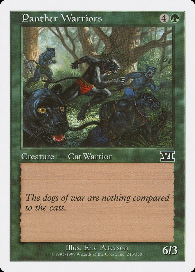 1999 Classic Sixth Edition Panther Warriors common #243 common card image