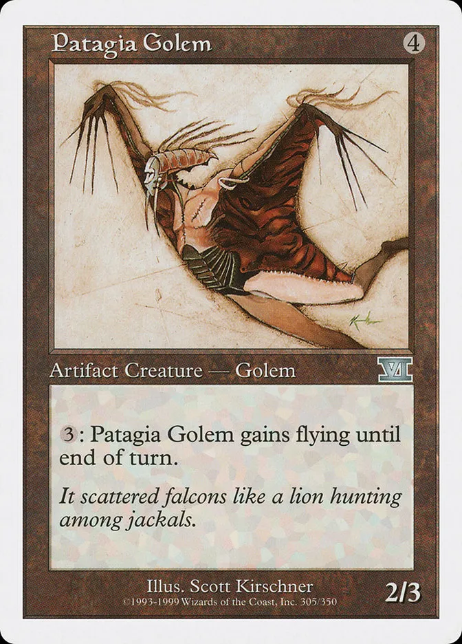 1999 Classic Sixth Edition Patagia Golem uncommon #305 uncommon card image
