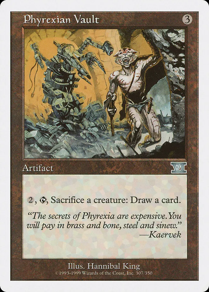 1999 Classic Sixth Edition Phyrexian Vault uncommon #307 uncommon card image