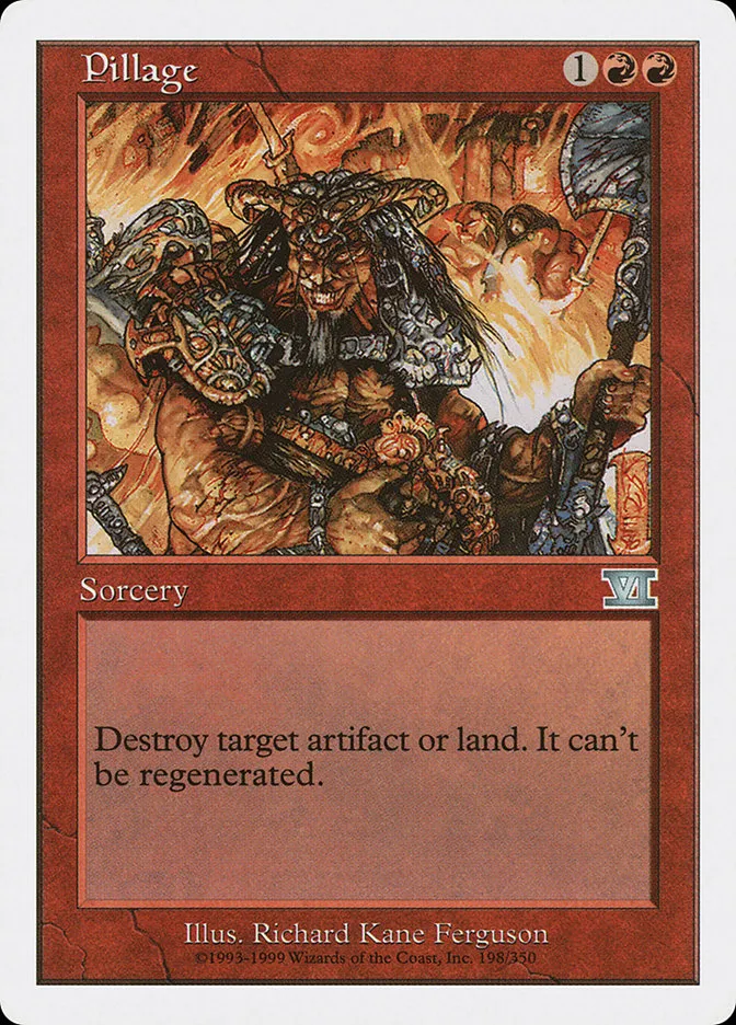 1999 Classic Sixth Edition Pillage uncommon #198 uncommon card image