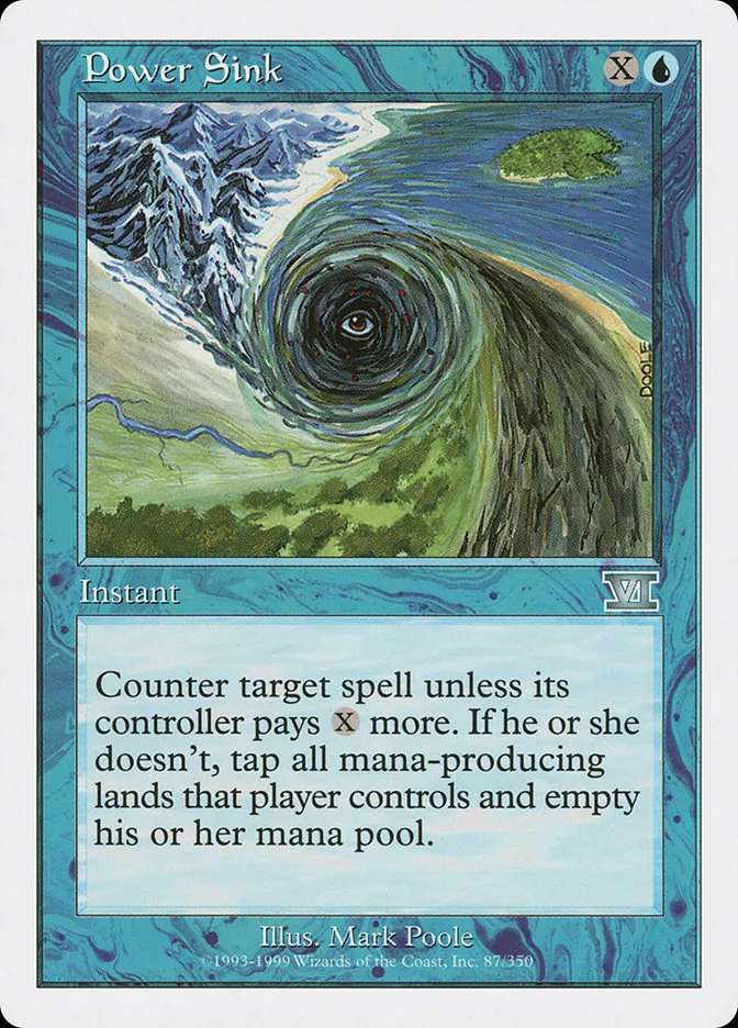 1999 Classic Sixth Edition Power Sink uncommon #87 uncommon card image