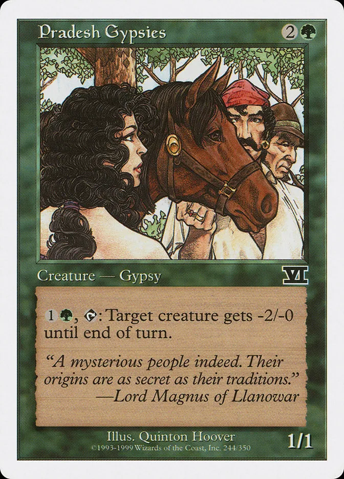 1999 Classic Sixth Edition Pradesh Gypsies common #244 common card image