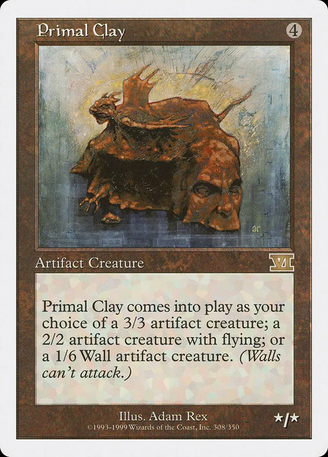 1999 Classic Sixth Edition Primal Clay rare #308 rare card image