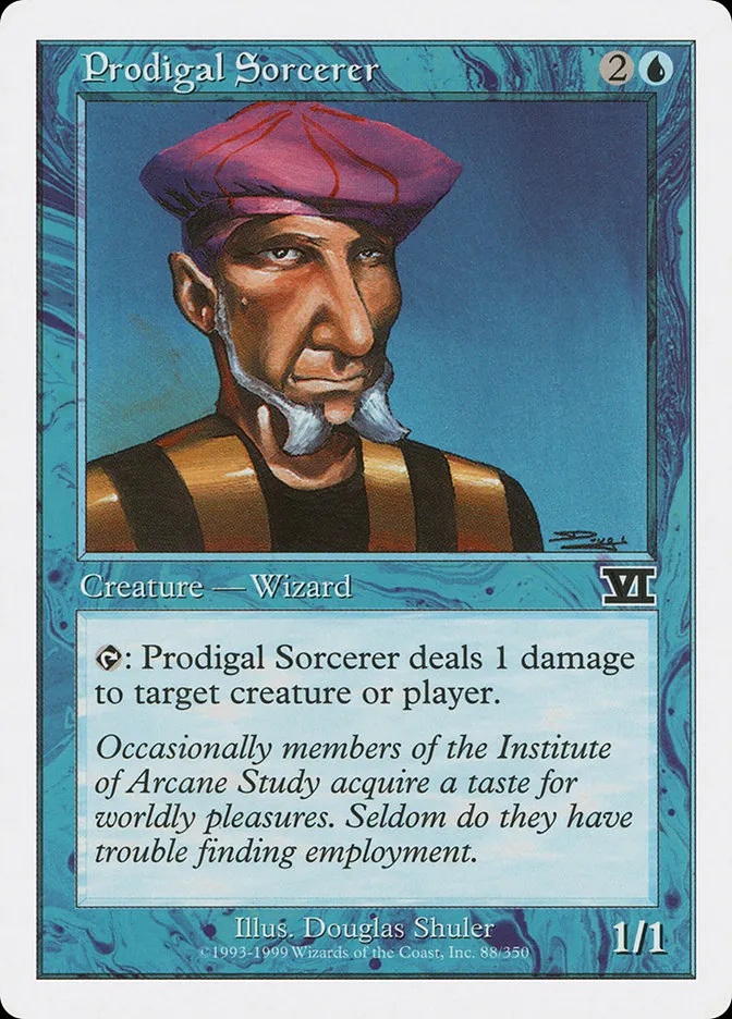 1999 Classic Sixth Edition Prodigal Sorcerer common #88 common card image