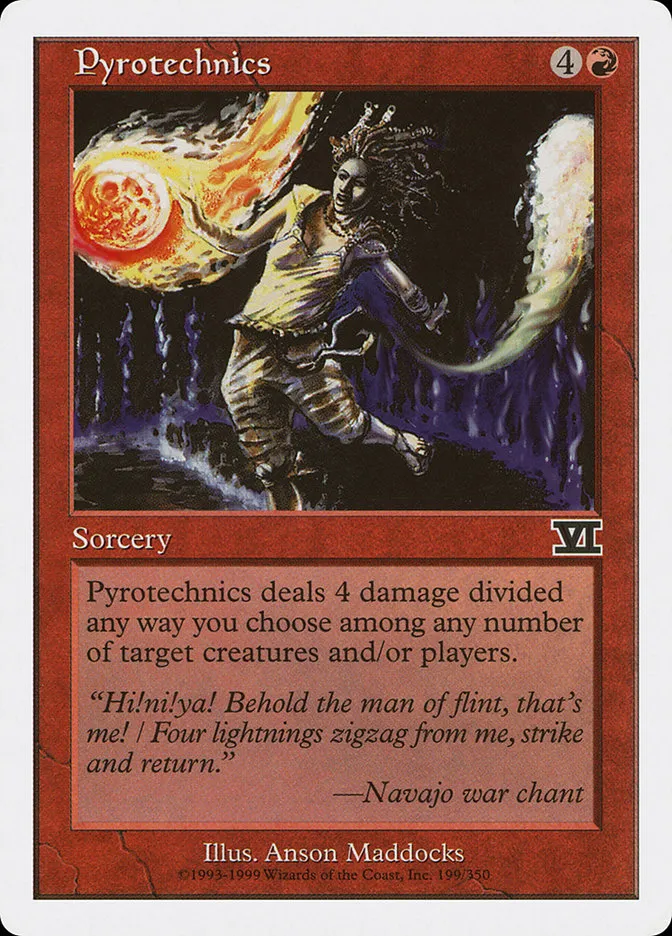 1999 Classic Sixth Edition Pyrotechnics common #199 common card image