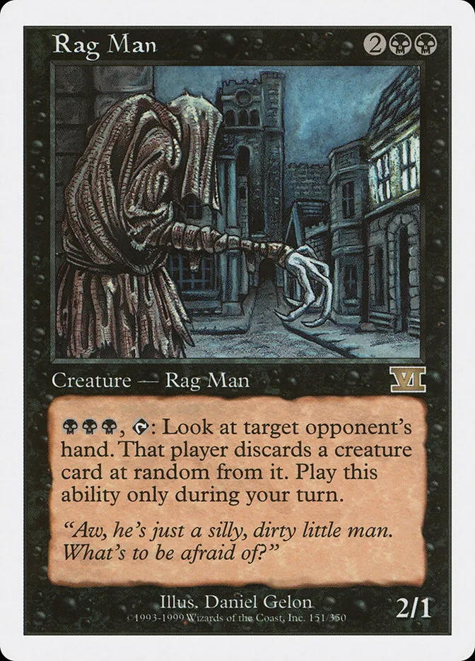 1999 Classic Sixth Edition Rag Man rare #151 rare card image