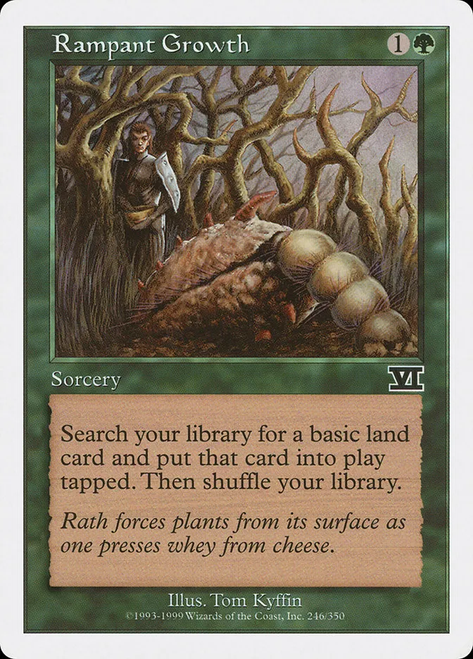 1999 Classic Sixth Edition Rampant Growth common #246 common card image