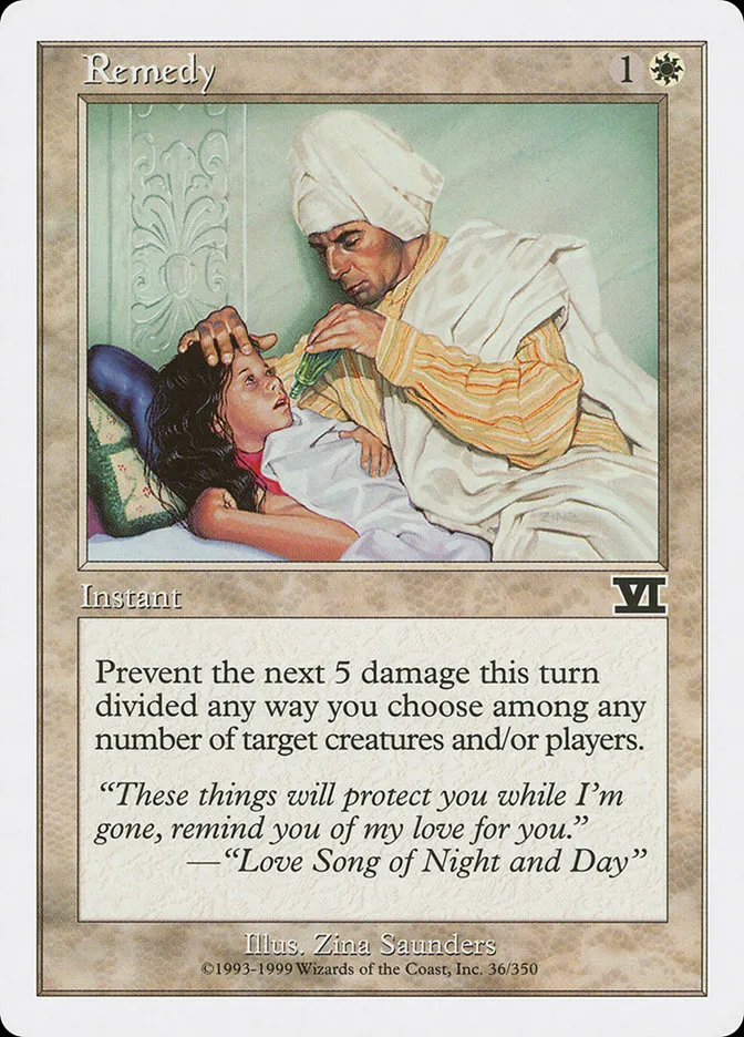 1999 Classic Sixth Edition Remedy common #36 common card image
