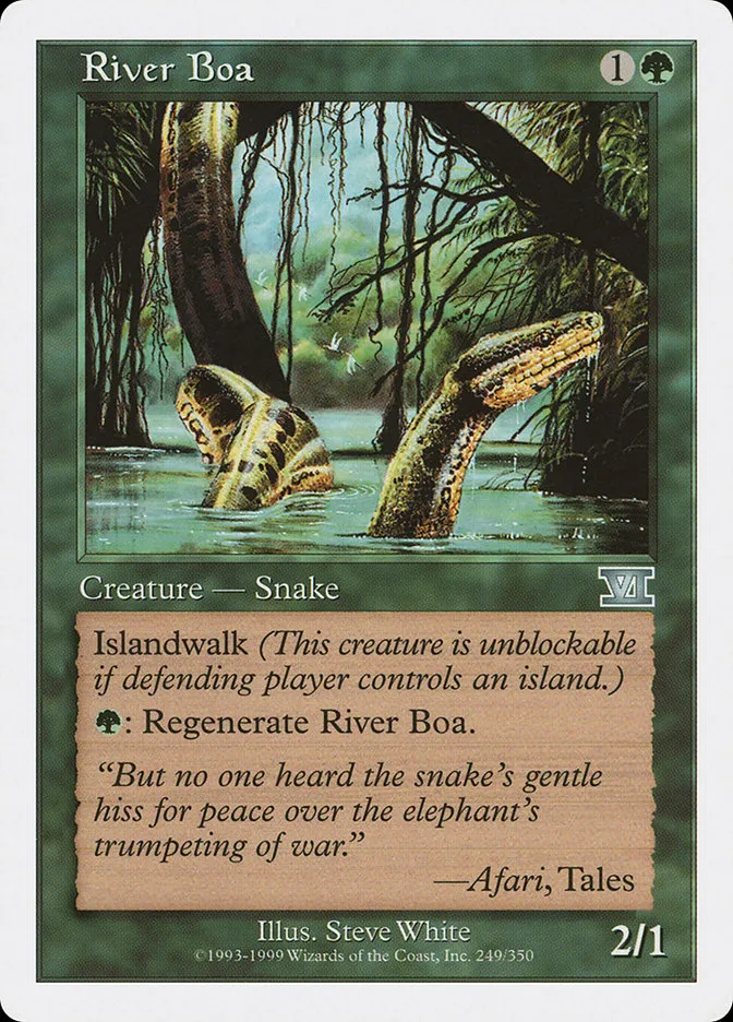 1999 Classic Sixth Edition River Boa #249 uncommon card image