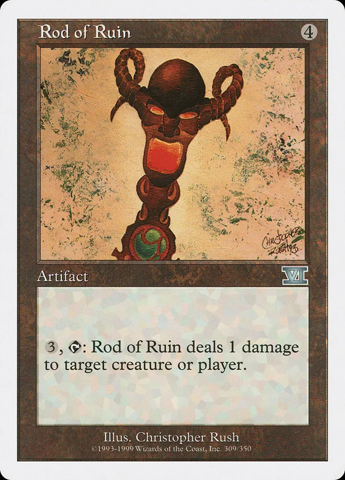 1999 Classic Sixth Edition Rod of Ruin uncommon #309 uncommon card image
