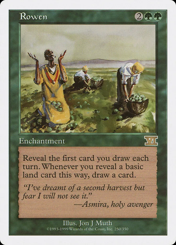 1999 Classic Sixth Edition Rowen #250 rare card image